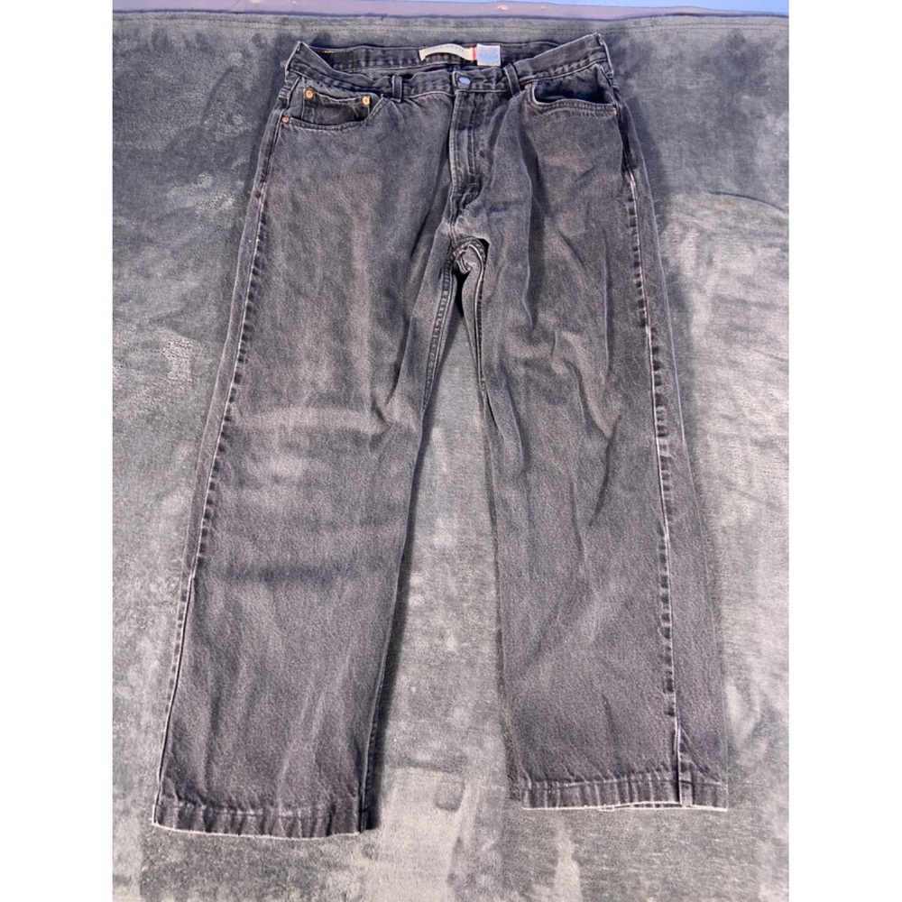 Levi's 505 Men's Jeans 38x30 Faded Black Regular Straight Leg 100% Cotton Denim